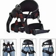 thumbnail image 3 of Professional Safety Belt Harness Aerial Work Safety Harness Lanyard on Back Half Seat High-Altitude Rock Black White, 3 of 5