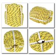 thumbnail image 5 of /2In x 100FT Arborist Bull Rope Double Braid Polyester  Hoisting Line High Strength Tree Rope,Yellow & Black, 5 of 6