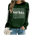 thumbnail image 4 of WEAIXIMIUNG Chandails d'Automne pour Femmes Grande Taille Femmes Décontracté Manches Longues Léger Col Rond Chandails Graphique de Football Imprimé Chandail Chandails Blouse Haut, 4 of 4