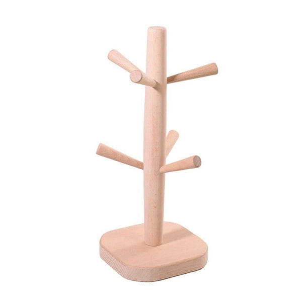 photo Coffee Cup Rack Walmart estone 6 hooks wood mug rack coffee mug tree coffee cup holder coffee bar accessories