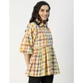thumbnail image 3 of Moomaya Printed Cotton Shirt Top - Shirt Collar, Relaxed Fit Everyday Top, 3 of 9