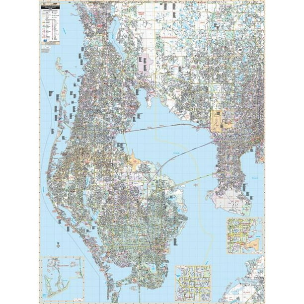 Univarsal 911840814028-53.5x71.5-BB1 53.5 x 71.5 in. Pinellas County,  Florida Wall Map - BB1 - Walmart.com
