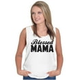 thumbnail image 4 of Blessed Mama Grateful Thankful Mother Womens Plus Size Graphic Tank Top Brisco Brands 3X, 4 of 5