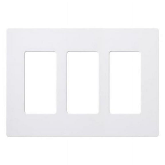 Lutron Electronics Plate Screwless 3G Claro Wh CW-3B-WH