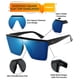 thumbnail image 4 of Gafas de Sol FEISEDY Sobredimensionadas de Montura Plana Cuadrada UV400 B2470, 4 of 9