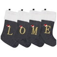 thumbnail image 5 of Jangslng Christmas Stocking Knitting Snowflake Letter Large Capacity with Hanging Rope Create Atmosphere Candy-filled Stocking, 5 of 8