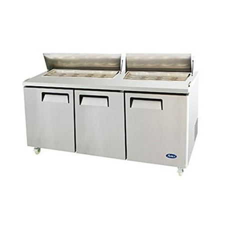 - Atosa USA MSF8304 Stainless Steel Sandwich/Salad Prep Table 72-Inch Three Door Refrigerator