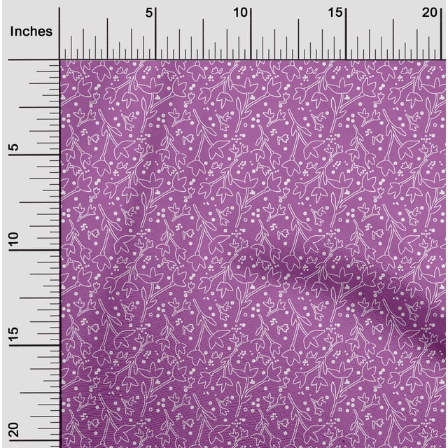oneOone Georgette Viscose Purple Fabric Florals Dress Material Fabric Print Fabric By The Yard 42 Inch Wide