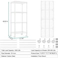 thumbnail image 3 of MZG 4 Tier Steel Wire Shelf with Wheels, 11.8" D x 17.7" W x 40.8" H,Kitchen Bathroom, White, 3 of 9