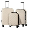 thumbnail image 1 of HIKOLAYAE Upright Luggage with 8-Wheel Spinner in Azure Blue, 3 Piece - TSA Compliant, 1 of 1