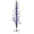 thumbnail image 1 of 9' Purple LED Lighted Halloween Cascade Twig Tree Outdoor Yard Art Decoration, 1 of 1