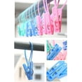 thumbnail image 3 of Paquete de 24 pasadores de clip para pinzas para ropa, cuerda multicolor, clip para colgar, tendedero, colgador a prueba de viento, calcetín, tendedero de ropa, pinzas para ropa de plástico de polipropileno, ganchos JM, 3 of 5