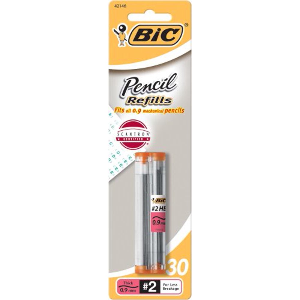 BIC Pencil Lead Refills, Thick Point (0.9mm), 30ct (L930P1) Walmart