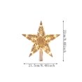thumbnail image 3 of Miwamany Lighted Christmas Tree Topper Star Warm White Flashing LED Glitter Hollow Star Tree Top Ornament for Xmas Tree Home Holiday Decoration Indoor, 3 of 6