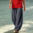 thumbnail image 2 of XAOFW Plus Size Wide Leg Pants For Women Loose Fit Elastic Waist Casual Harem Trousers Everyday Comfort Palazzo Pants For Women Stylish Bottoms XXXL, 2 of 4