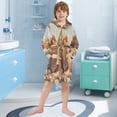 thumbnail image 5 of BZSMCE Bathrobes Belt Hooded Regal Lion in Paradise Creative Pattern, 5 of 8