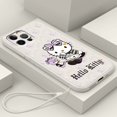thumbnail image 1 of 2024 Sanrio HelloKitty Catton Liquid Rope For Apple iPhone 15 14 13 12 11 XS XR X 8 7 SE Pro Max Plus Mini Back Phone Case LXY, 1 of 7