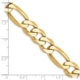 thumbnail image 2 of 10k Solid Yellow Gold 10mm Flat Figaro Chain Necklace 26 Inch Chain Necklace for Women and Men, 2 of 2