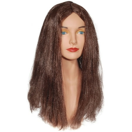 Star Power Brown Straight Flower Child Mid-Length Wig, Brown, One