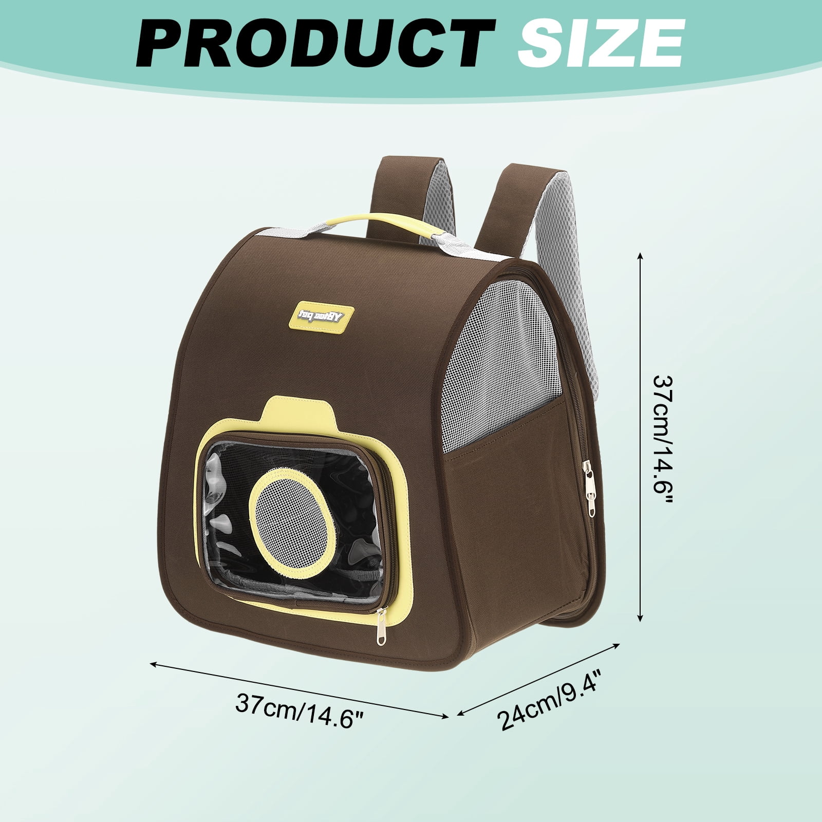 Cat Backpack Carrier, Large Space & Foldable, Breathable Pet Hiking Travel Backpack Khaki