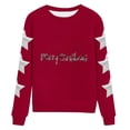 thumbnail image 4 of Pisexur Chandails en Molleton de Noël pour Femmes Manches Longues Col Rond Mode Étoiles Imprimé Vacances Chandail Décontracté Ample Automne, 4 of 4