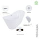 thumbnail image 4 of Tina de Baño Minimalista Ninon Bañera de Material Acrílico Sin Hidromasaje Capacidad 300 L Color Blanco, 4 of 6