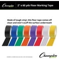 thumbnail image 4 of Champion Sports Floor Marking Vinyl Tape, Blue, 2" x 60 yd, 4 of 5