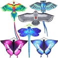 thumbnail image 1 of Kite Leitee grande para niños y adultos con diseño de mariposas, paquete de 6, 1 of 6