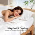 thumbnail image 3 of COOKEY Pillow Cases Queen Size Set of 2, Rayon Derived from Bamboo Pillowcases, Breathable & Cooling Pillow Covers with Envelope Closure, White, 20*30inches, 3 of 8