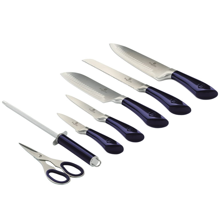 8-Piece Knife Set w/ Acrylic Stand Purple Collection - Berlinger Haus US