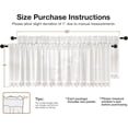thumbnail image 5 of White Lace Semi-Sheer Valance Cafe Curtains 2 Panels – Vintage Boho Valance for Living Room, Privacy Light Filtering Rod Pocket Window Valances, Elegant Pattern Valances, 52W x 18L Inch, 5 of 8