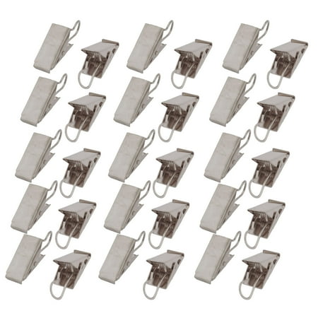 Clip Hook - Uxcell Restaurant Metal Spring Loaded Curtain Hanging Hook Clip Clamp Dark Gray 30 Pcs