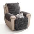 thumbnail image 2 of CJC Plush Recliner Chair Cover, Lazy Boy Chair Cover, Soft Washable Recliner Cover with Anti-Slip Elastic Straps, Pet-Friendly & Machine Washable, Gray, 2 of 12