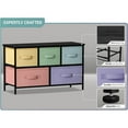 thumbnail image 3 of Sorbus Dresser w/ 5 Drawers Furniture Storage Chest for Home, Bedroom Pastel Black, 3 of 5