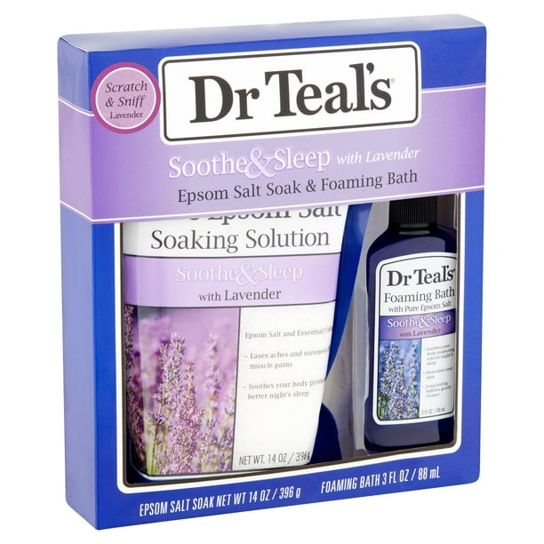 Dr Teal's Soothe & Sleep with Lavender Epsom Salt Soak & Foaming Bubble