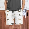 thumbnail image 7 of FREEAMG Basset Hound Puppy Pattern Men's Pajama Pants Shorts Sleepwear Lounge Pajama Bottoms, 7 of 7