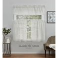 thumbnail image 4 of Exclusive Home Curtains Belgian Sheer Rod Pocket Tier Curtain Panel Pair, 26x24, Silver, Set of 2, 4 of 7