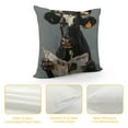 thumbnail image 4 of Patifu Newspaper Reading Graphic Decorative Cushion Cover for Home Couch Living Room Bed Sofa Square Short Plush 1PC 24x24in, 4 of 5
