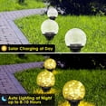 thumbnail image 2 of Luces solares de jardín Keevvon, paquete de 4, 120 LED, blanco cálido, 2 of 7