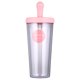 thumbnail image 1 of FELTECHELECTR 1 vaso de plástico con pajita para beber agua, vaso para sorber, vaso de doble capa, taza de café, 1 of 6
