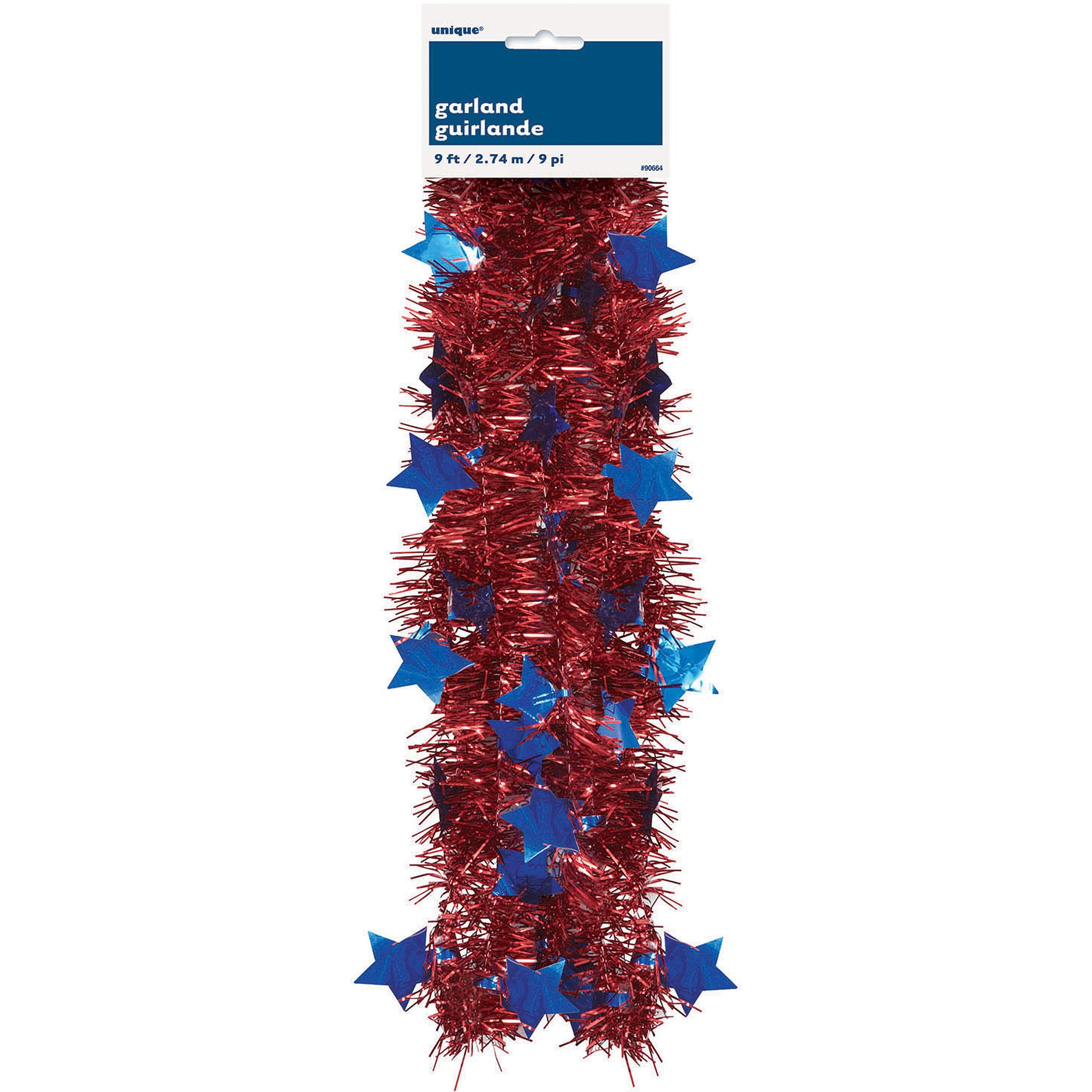 4TH OF JULY GARLAND PATRIOTIC 9FT GARLAND 2 STYLES TO CHOOSE