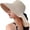 Beige, variant on Women's Sun Hat UV Protection Wide Brim Ponytail Adjustable Beach Visor Fishing Hat with Neck Flap