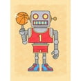 thumbnail image 2 of Prime, Marcus 19x24 Black Ornate Wood Framed with Double Matting Museum Art Print Titled - Robo Hoops, 2 of 4