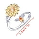 thumbnail image 3 of Anillos para mujer, regalos para mujer Ansiedad Mujer Girasol Giratorio Abierto Alivia Ansiedad Estrés un anillo, 3 of 5
