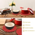 thumbnail image 6 of GZHJMY Circular Spot Trivets Pot Holders Set of 2, Hot Pads 7.09"+9.45",Table Mats,Placemats Set for Cooking and Baking, Cotton Braided Hot Pads, 6 of 7