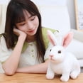 thumbnail image 4 of Simulated Rabbit Doll Little White Rabbit Doll Mascot Plush Toy Cloth Doll, 4 of 8
