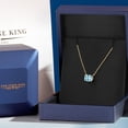 thumbnail image 5 of Gem Stone King 14K Yellow Gold Sky Blue Topaz Pendant Necklace for Women | 1.00 Cttw | Gemstone November Birthstone | Cushion 7X5MM | With 18 inch Chain, 5 of 6