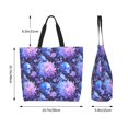 thumbnail image 5 of Naloa White Skull Flower Tote Bag for Women Large Capacity Shoulder Bag for College Work Travel Shopping, 5 of 8