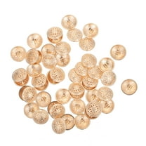 SEWACC 50Pcs Golden Metal Buttons for DIY Crafts and Sewing Supplies