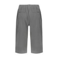 thumbnail image 5 of AKEGAMN Fashion Casual Slit with Pocket Cotton Linen Loose Shorts, Gray S-5XL, 5 of 8